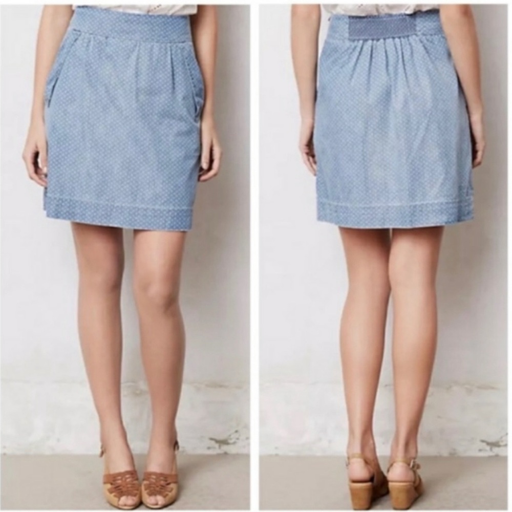 Anthropologie Holding Horses Polka Dot Skirt with slant Pockets